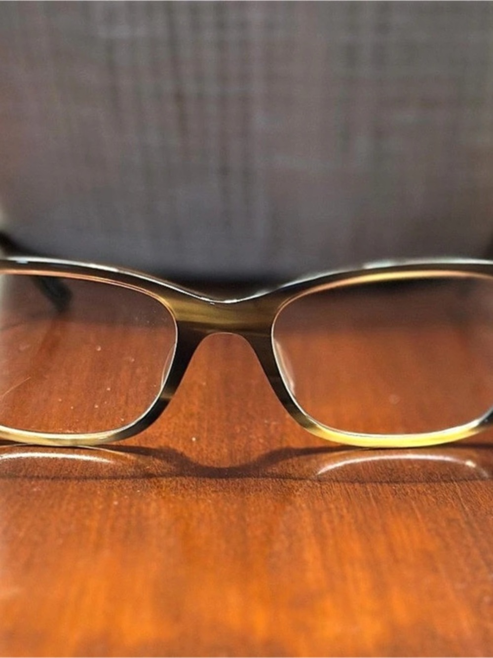 Fendi Brown & Gold Rectangular Glasses